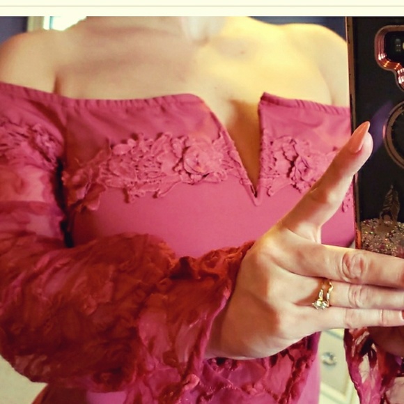 😻😻 S/M/L GORGEOUS MAUVE V-WIRE FLORAL APPLIQUE - Picture 5 of 6